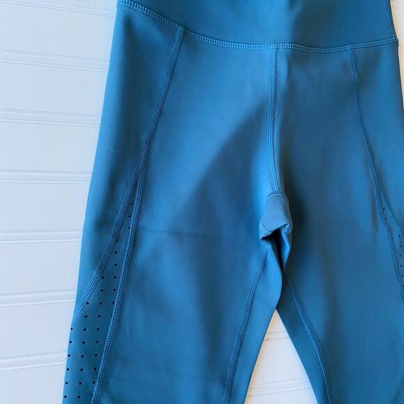 Revolve Iris & Ink S Tapestry Blue Pantaloni High Waist Workout Yoga Legging - Picture 4 of 9